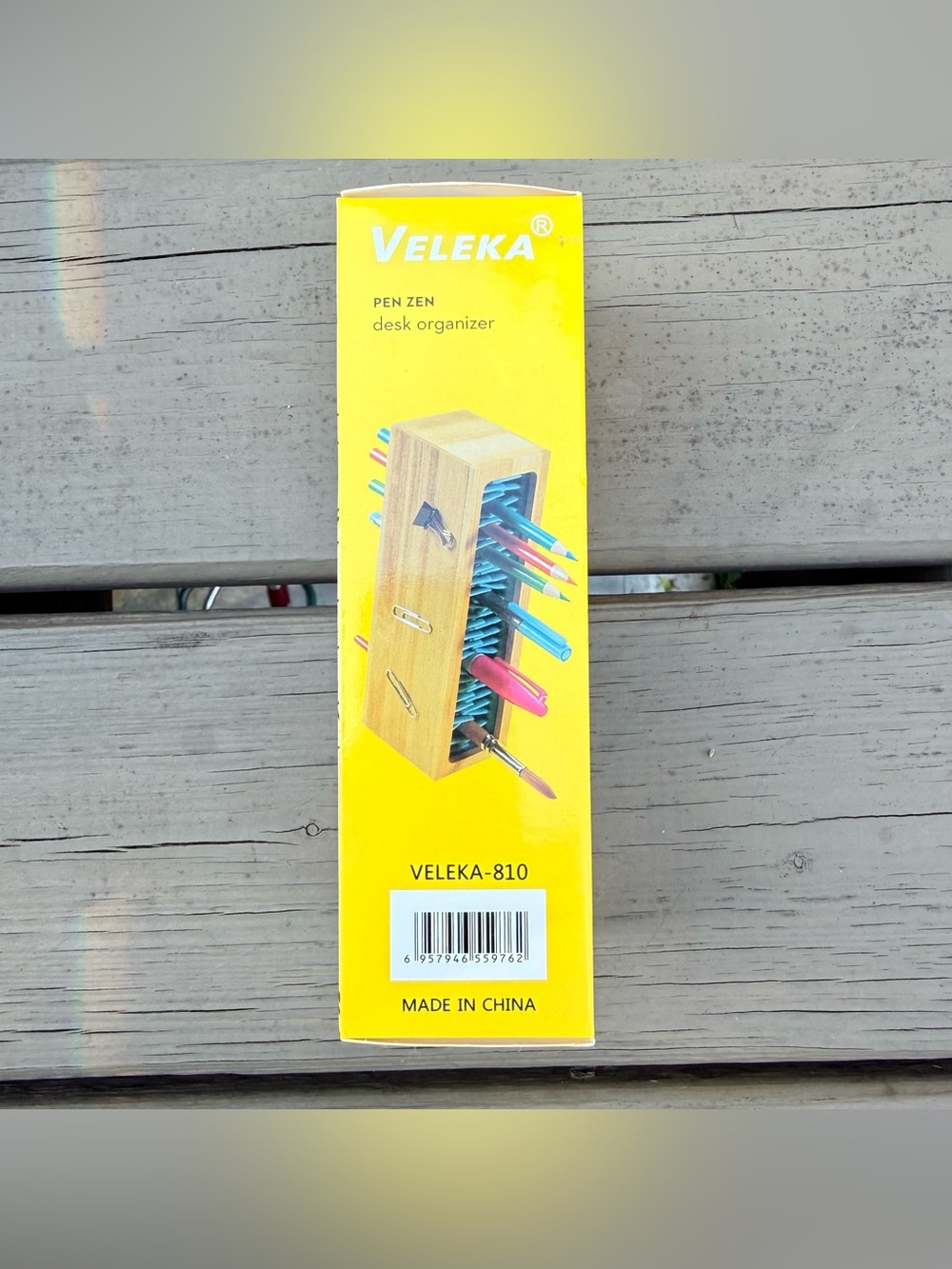 NIB Veleka Pen Zen Desk Organizer in black and fuchsia - Picture 3 of 13